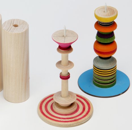 Wooden candle holder