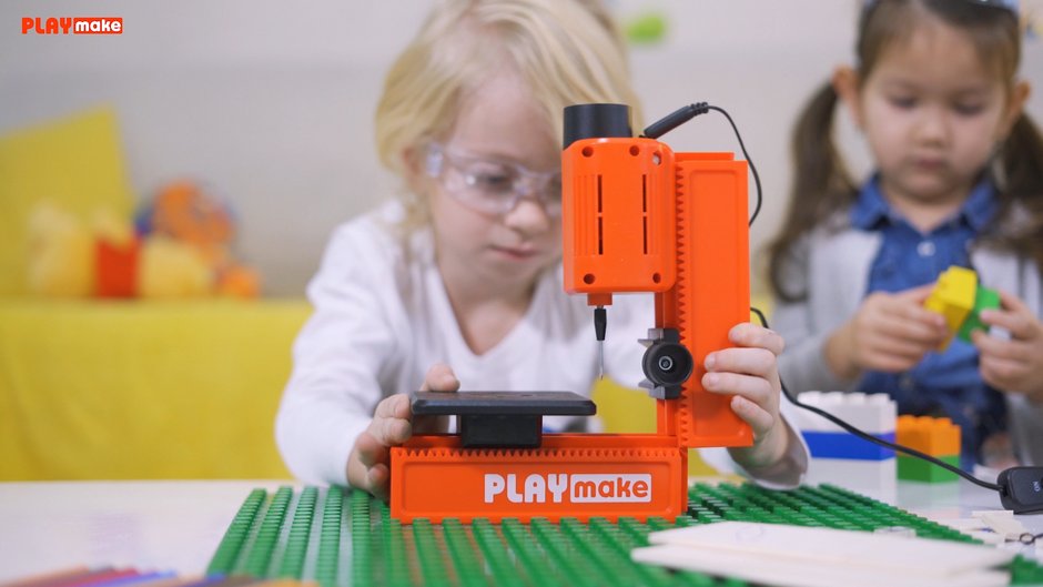 children playing with playmake