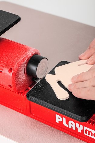 PLAYmake sanding machine in action