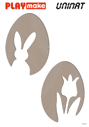 Template for wooden Easter eggs